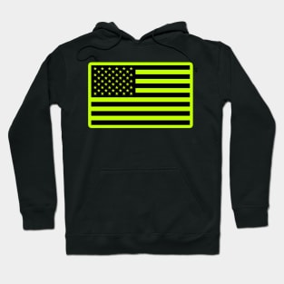 American Flag - Construction Safety Green Hoodie